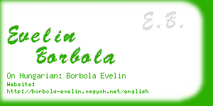 evelin borbola business card